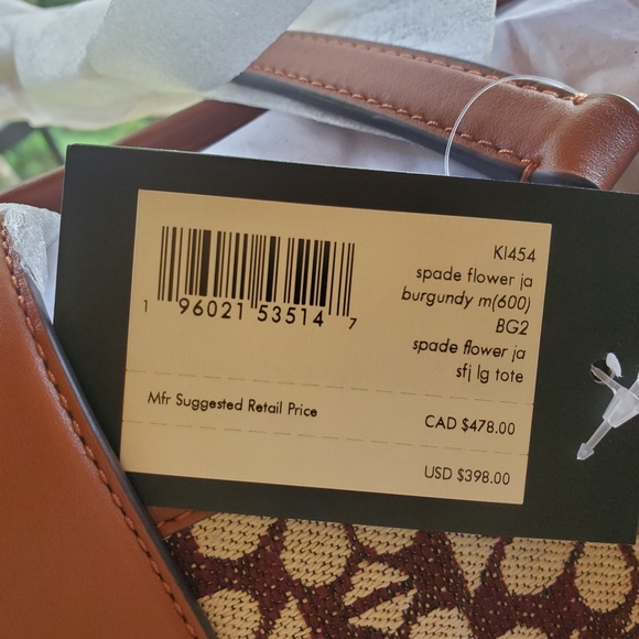 Spade Flower Jacquard Large Open Tote - Picture 4 of 6